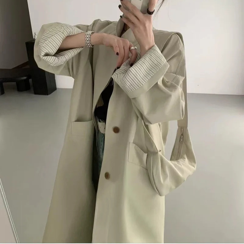 SuperAen Long Trench Coat for Womens Spring and Autumn Arrival 251021