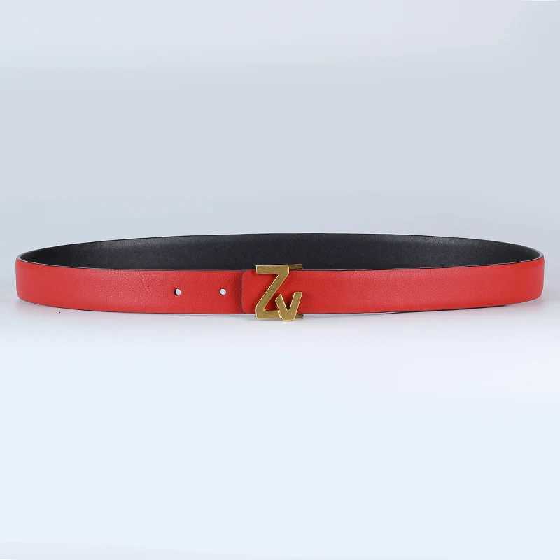 Luxury Width 25mm Reversible Leather Brand Belt Women Design Lady Girl Belt for women Waist Belt Chic Dress Party Belt for jeans W251024