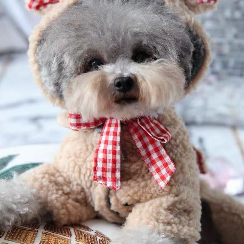 T1805 Pet Bichon Pomeranian Small Dog Poodle Teddy Dog Clothes Autumn and Winter Clothes Four-legged Clothes