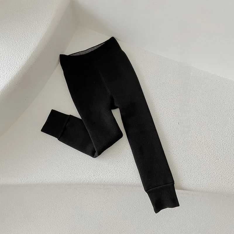 Girls Winter Fleece Kids Pants Waist Korean Warm Pants Versatile Lined Skinny Leggings Childrens for 312YT251024