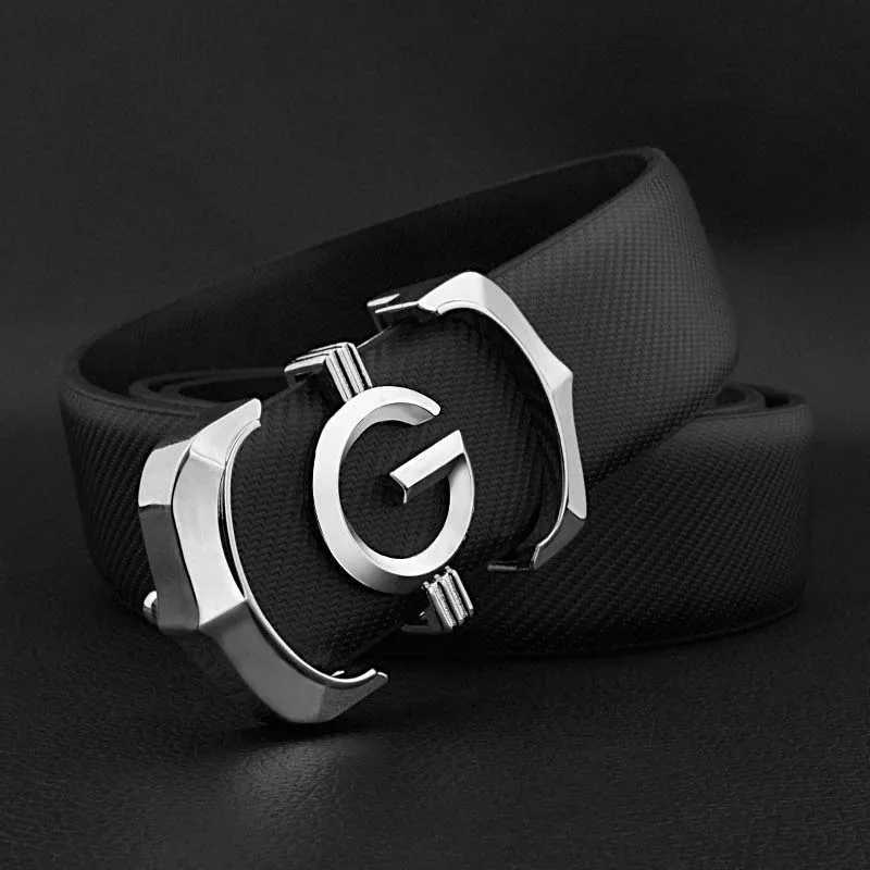 2024 High quality white casual men belt genuine leather designer G letter belt Cowskin solid smooth buckle belt ceinture homme W251024