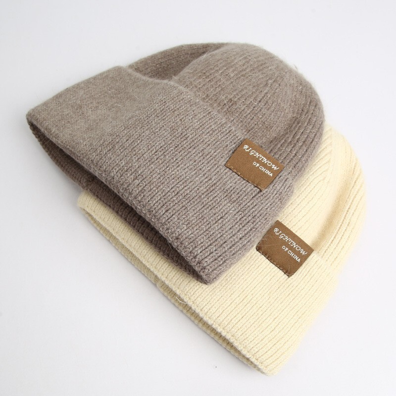 Korean Wool Autumn Winter Thickened Knitted Pullover Cold Large Head Circumference Ear Protection Hat for Women