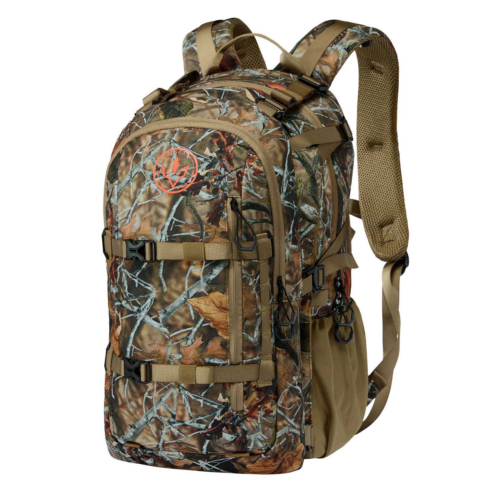 BASSDASH Fishing Hunting Backpack with Detachable Sub Bag Bow Rifle Holder Rain Cover Water Resistant Camo Pack HP02 J251024