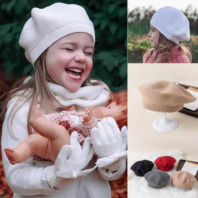 Winter Autumn Baby Girls Warm Solid Knitted Hats Children Beret Beanie Hat Casual Hat Soft Comfortable Kids Bonnet For 28YearsL251024