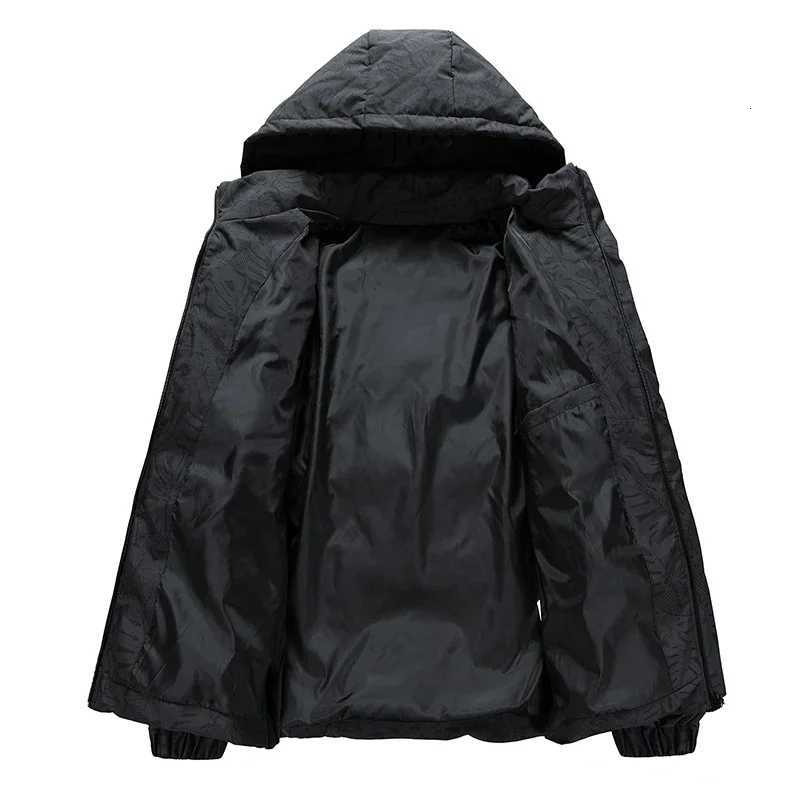 New Mens 3D Floral Print Parka Coat Winter Cotton Padded Jacket Men Hooded Warm Camouflage Thickened Down Cotton Padded Jackets Z251024