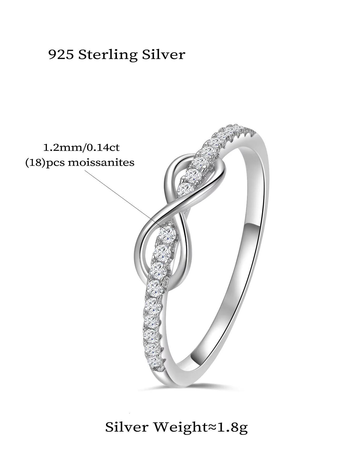 Luxury D Color Lab Grown Diamond Ladies Ring Fine Jewelry 925 Sterling Silver Women Moissanite Finger Ring