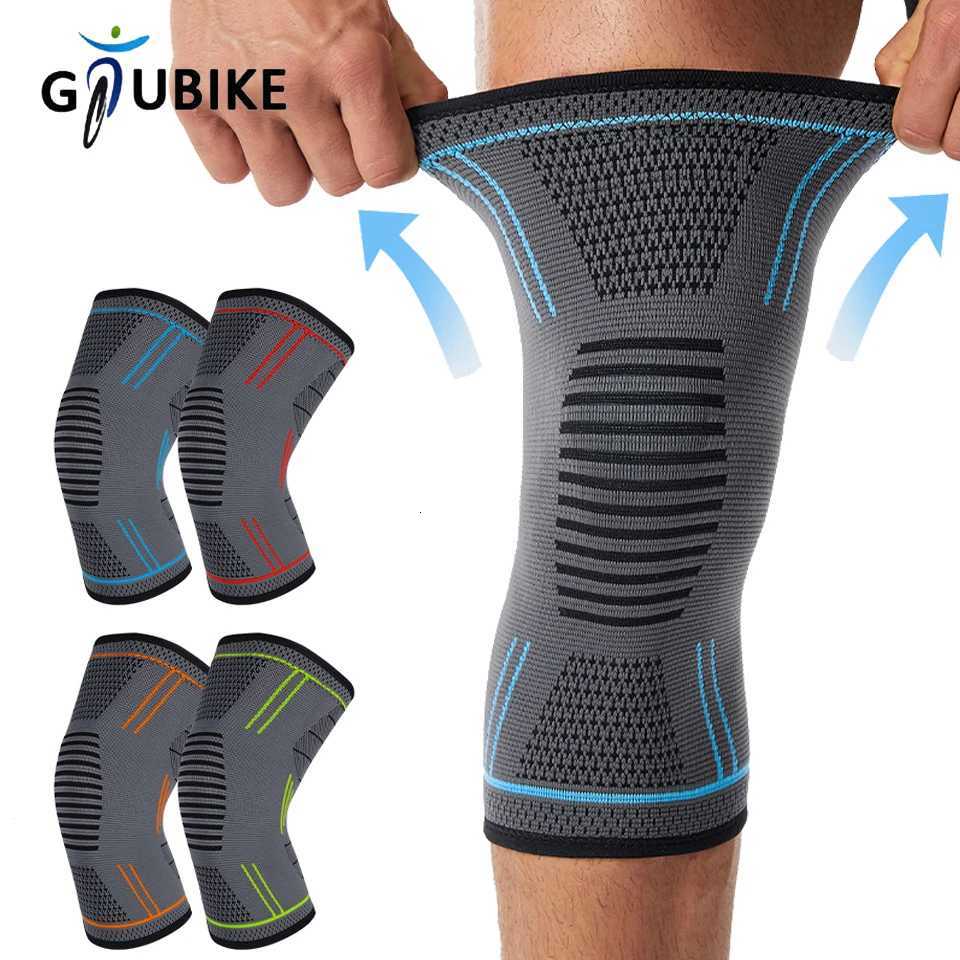 GTUBIKE 1PCS Compression Knee Support Sleeve Elastic Knee Pads Brace Springs Gym Sports Protector Basketball Volleyball RunW251024