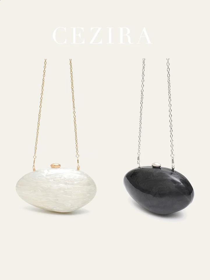 Fashion Womens Glamorous Elegant Novelty Shell Shaped Clutch Solid Color Acrylic Long Chain Evening Bag Party Dinner Banquet 251023