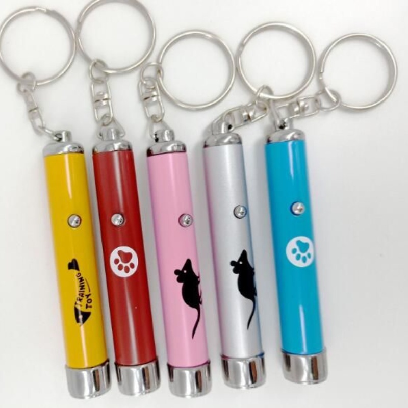 5 Colors Pet Laser Pointer Cat Toys Cartoons Laser pen LED Light Pet Cat Toys Pen with Bright Animation Mouse