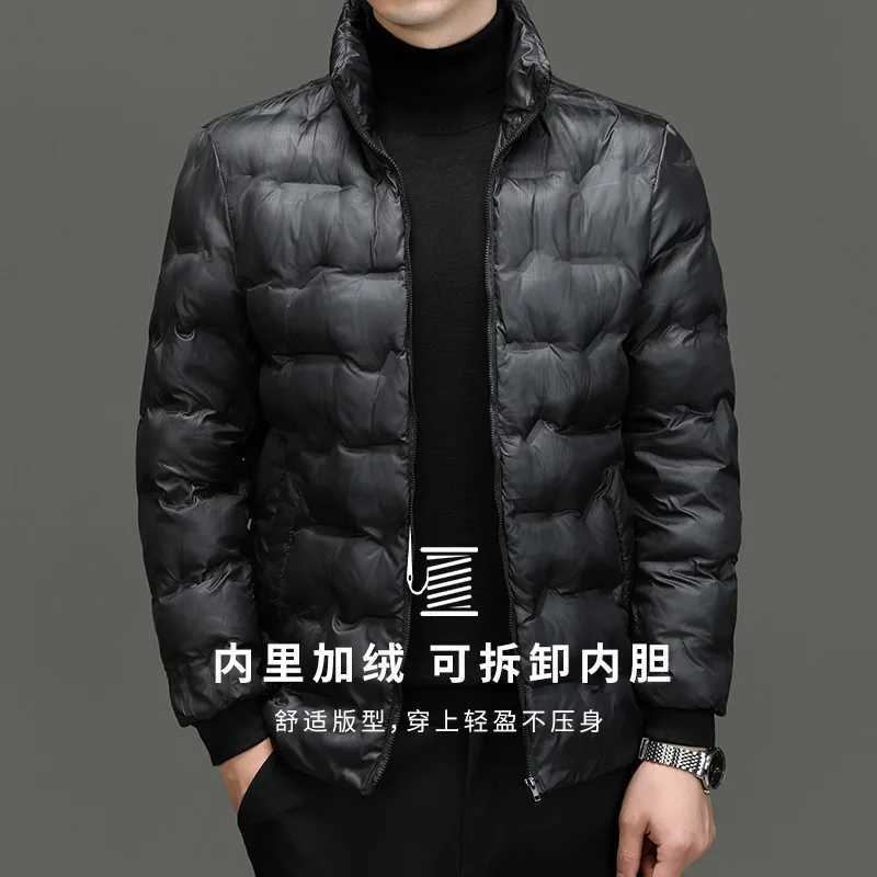New Parka Coat Detachable Down Liner Luxury Business Men Thick Fleece Jacket Autumn Winter Warm Down Jacket Hooded for Men Z251024
