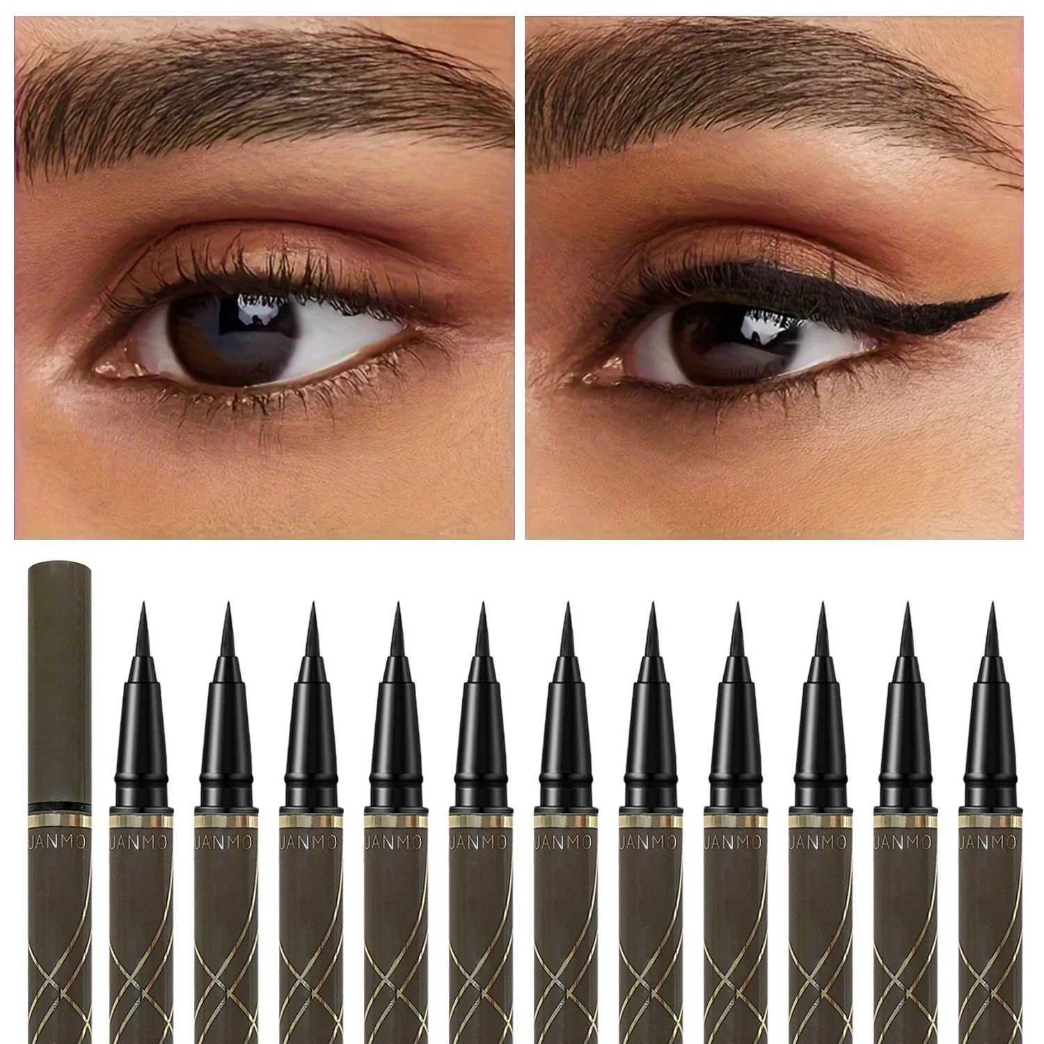 Slim Gel Eyeliner Pen Smooth Waterproof SmudgeProof HighPigment Easy Glide MultiColor LongLasting Eye MakeupL251024