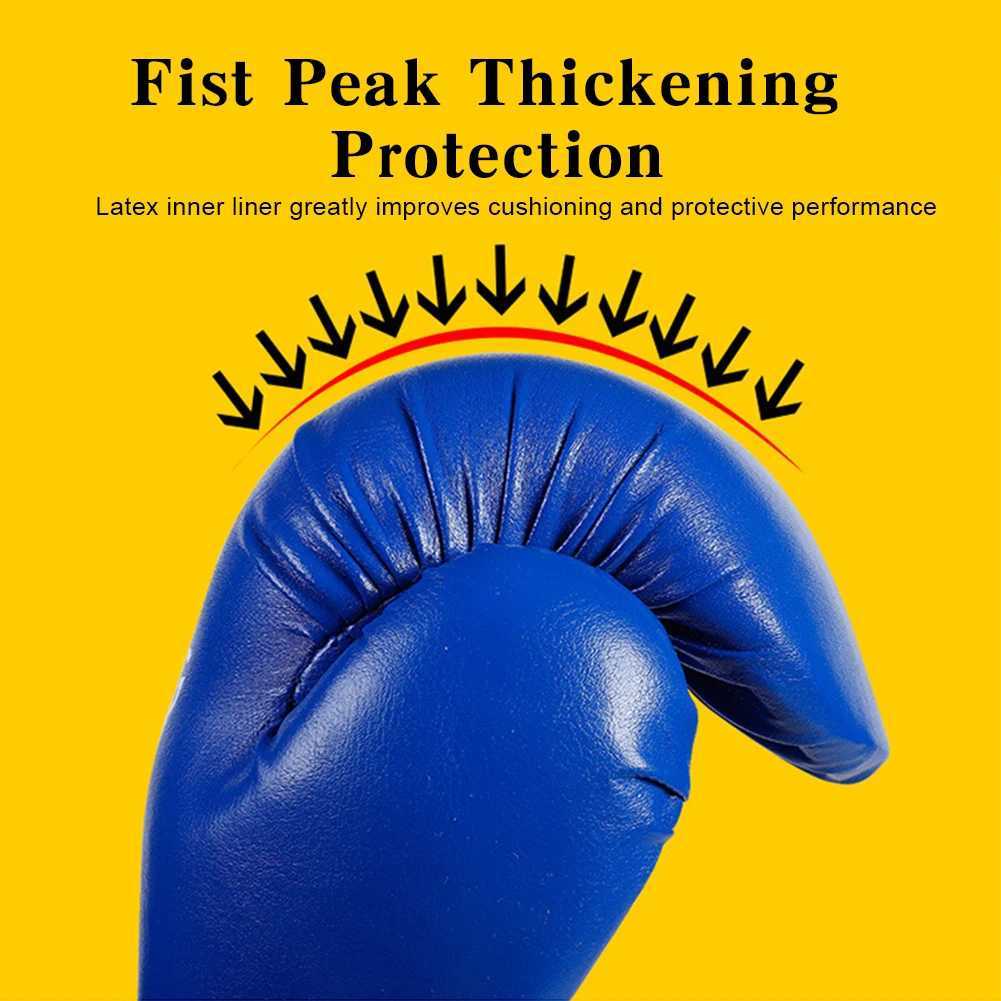 Boxing Gloves Breathable Sanda Boxing Gloves PU Leather Professional Boxing Gloves Fighting Taekwondo Mitts for Training Sandbag Y251023