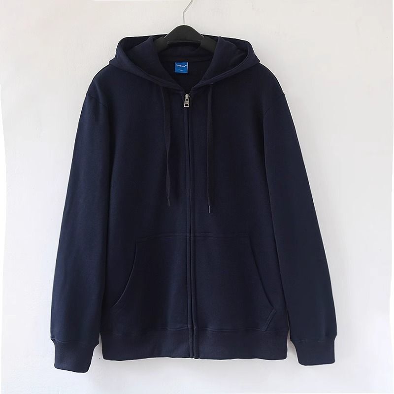 American Designer Hoodie Jacket Tracksuit Men Polo Veste Coat Style Casual! Heavy Zipper Cardigan Hooded Sweatshirt Solid Color Loose Versatile Casual