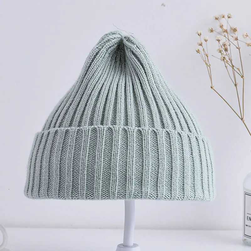 Baby Kids Ribbed Knitted Beanie Hats For Girls Boys Casual Toddlers Windproof Cap 6M4Years Baby Photography Props AccessoriesL251024