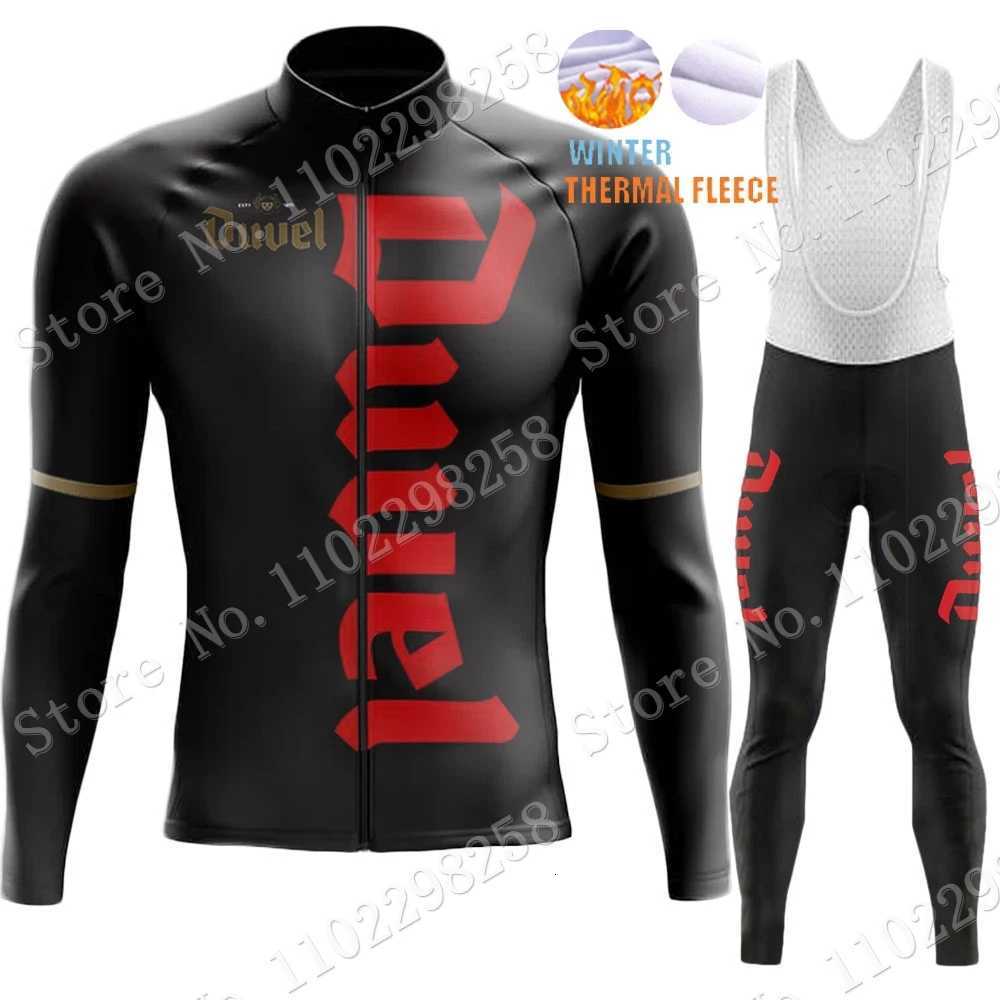 Winter 2023 Duvel Cycling Jersey Set Mens Beer Drink Belgium Cycling Clothing Long Sleeve MTB Bike Road Pants Bib MaillotT251024