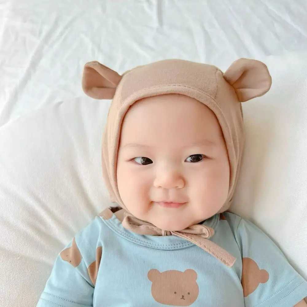 Allmatch Cotton Newborn Cap Bear Ear Breathable Fetal Hat Baby Ear Protection Cap UnisexL251024