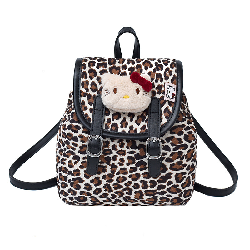 Autumn and winter hot selling new item super popular women's leopard print backpack retro suede mini designer backpack