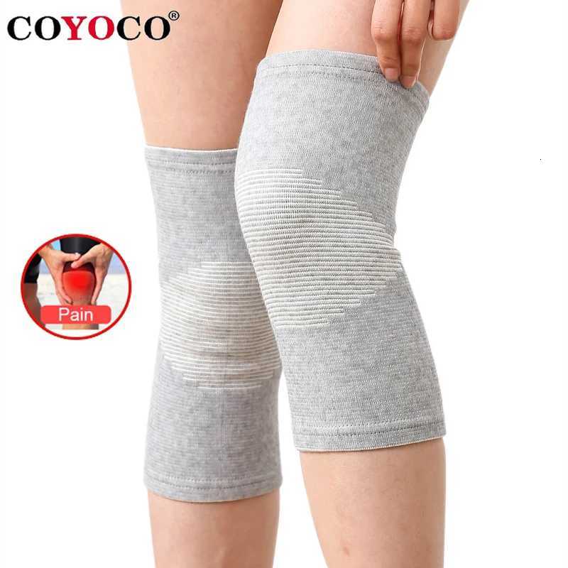 1 Pcs Knee Pads Support Protector COYOCO Leg Arthritis Injury Gym Knee Sleeve Elasticated Bandage Charcoal Knitted Warm KneepadsW251024