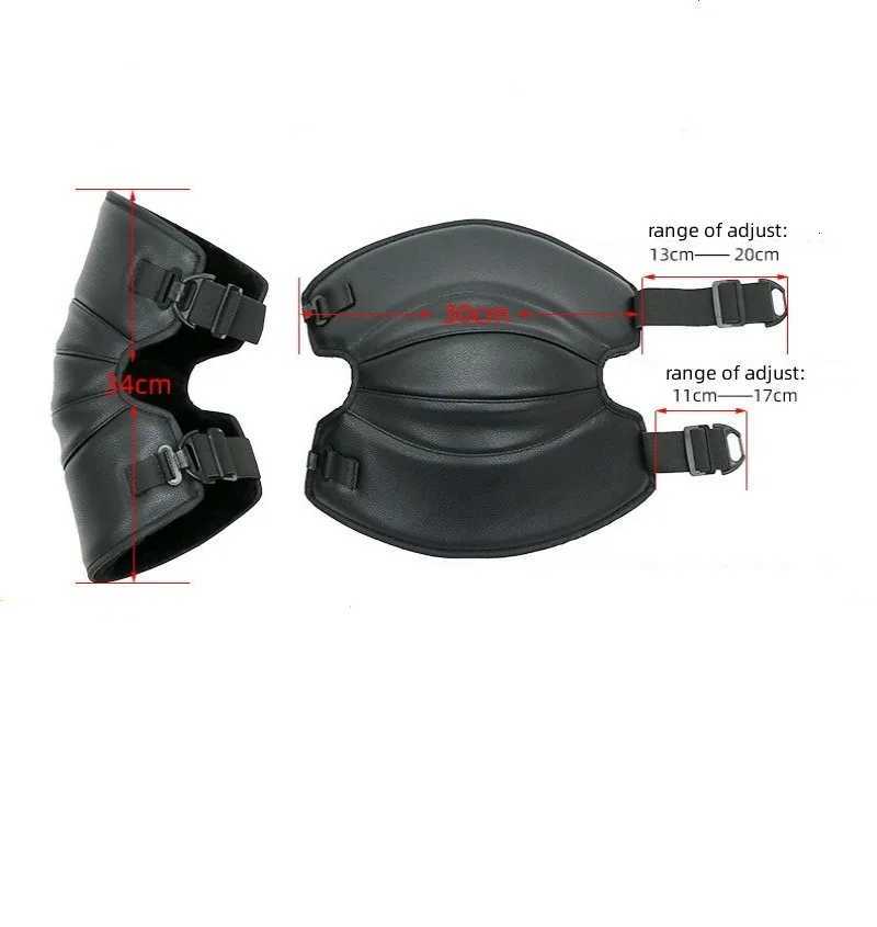 Waterproof Motorbike Riding Knee Pads PU Leather Motorcycle Warm Kneepad Windproof Winter Outdoor Knee Protective GuardW251024