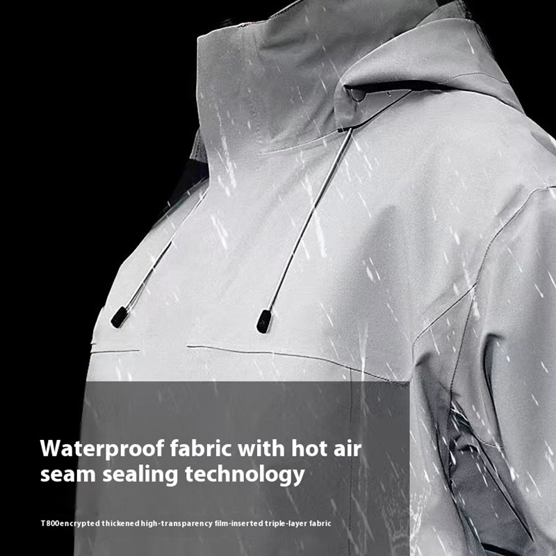SD51 Single-Layer Storm Jacket Unisex Slim-Fit Outdoor Windproof & Waterproof Jacket Professional Protection with YKK Zipper and Detachable Hood