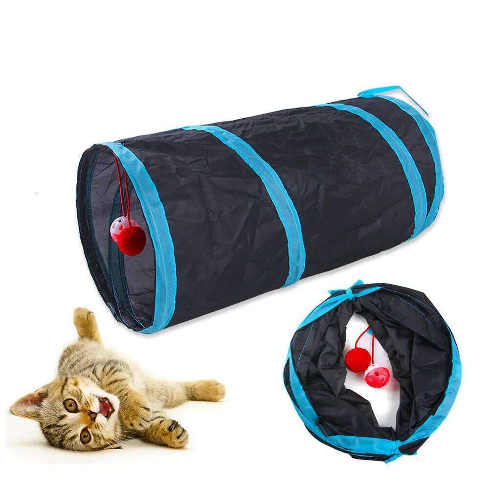 designer brand Foldable Pet Supplies S T Y Pass Play Tunnel Cat Toy Breathable Drill Barrel for Indoor loud paper