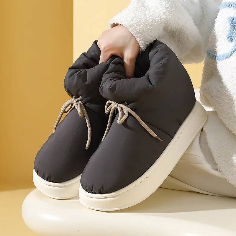 Winter Warm Women Snow Men Casual Platform Flats Home Waterproof Anti-Slip Shoes Outdoor Thick Plush Soft EVA Ankle Boots ddmythur