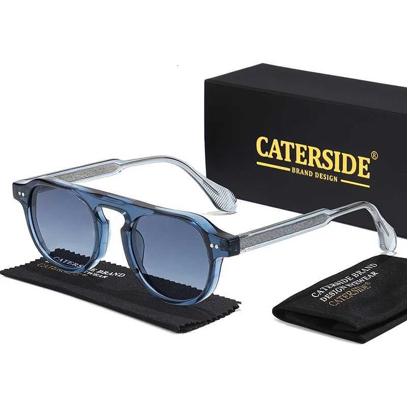 CATERSIDE Vintage Round Sunglasses Men Punk Core Insert Temples Sun Glasses for Women Travel Party Shopping Fashion EyeywearT251024