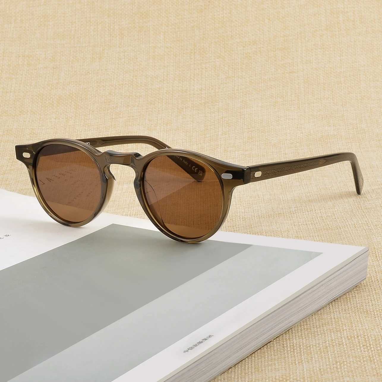 Gregory Peck Brand Designer Men Women Sunglasses Vintage Polarized Sunglasses OV5186 Retro Sun glasses oculos de sol OV 5186T251024