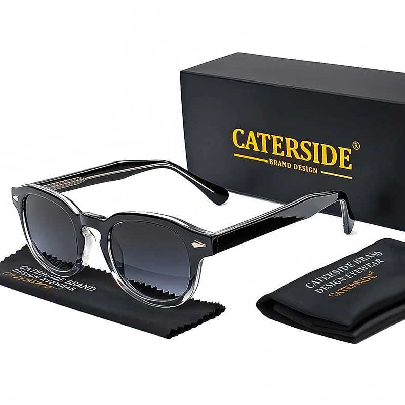 CATERSIDE Retro Round Men Sunglasses Punk Propionic Acid Pin Temple Luxury Sun Glasses Women Sports Leisure Party Eyewear UV400T251024