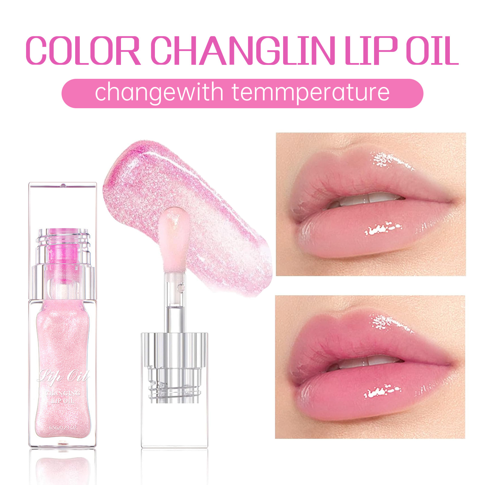PH Transparent Gloss Balm Glaze Color Changing Oil Lip Care Moisturizer for Dry Cracked Lips X251023