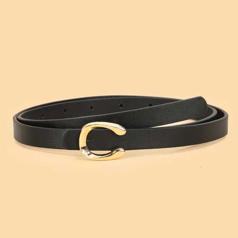 3pcs Set of Leopard Print And Letter Print Belt with UShaped Alloy Buckle WomenS Versatile Thin Belt W251024