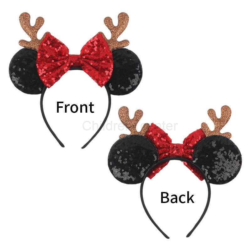 Disney Christmas Mickey & Minnie Mouse Themed Holiday Hairbands for Girls - Festive Ears Accessory Set designer
