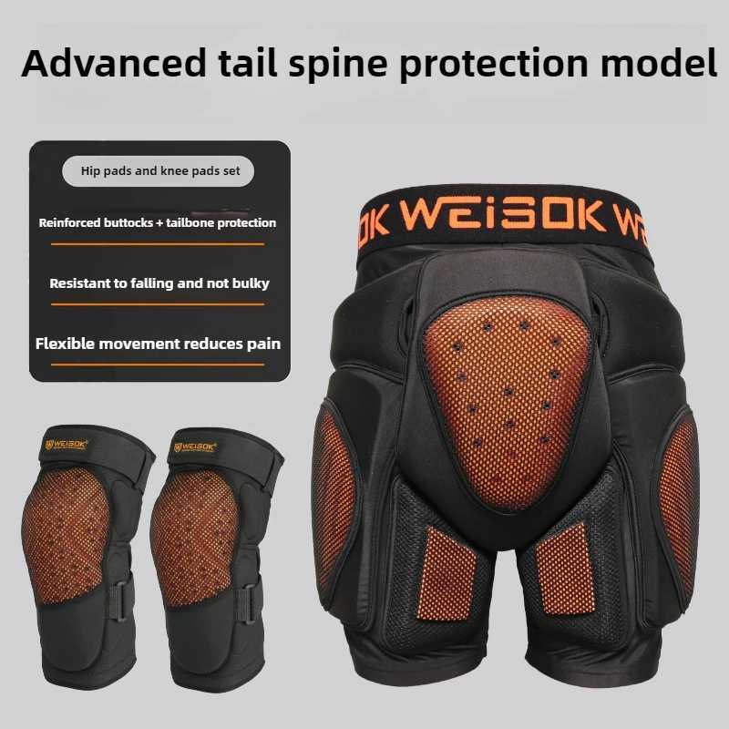 Ski Protective Gear Builtin Hip Knee Protection Set Single Board Double Board Anti Fall Butt Pad Adult Men Women EquipmentW251024