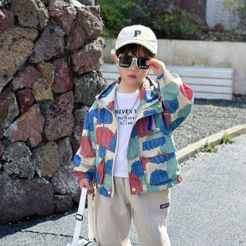 2025 New Streetwear Jacket Trendy Eye-Catching Fashionable Coat For Toddler Boys Spring Autumn Wear