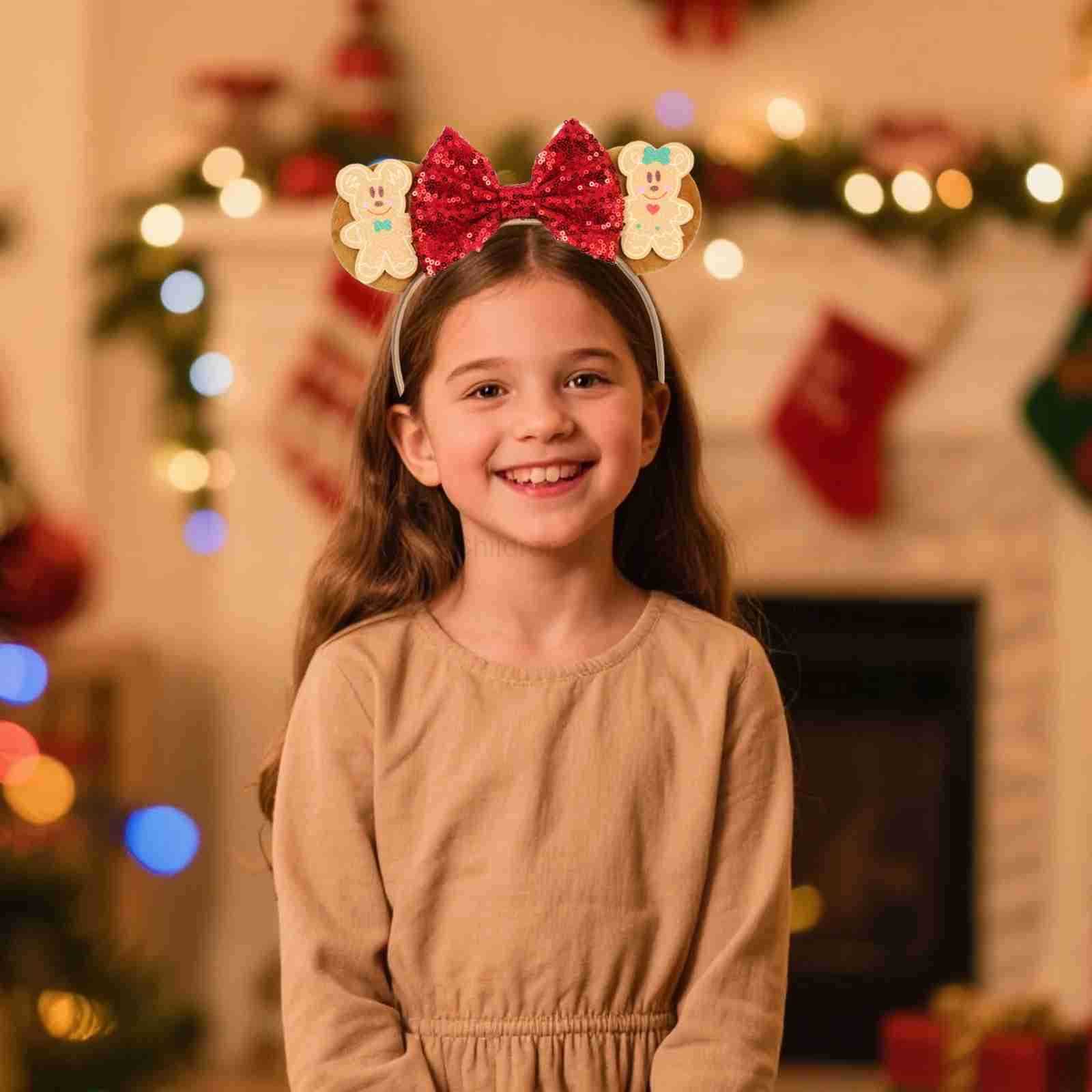 Disney Christmas Mickey Minnie Character-Inspired Hair Straps Featuring Unique Cartoon Bears Ideal For Celebrations & Events Disney designer