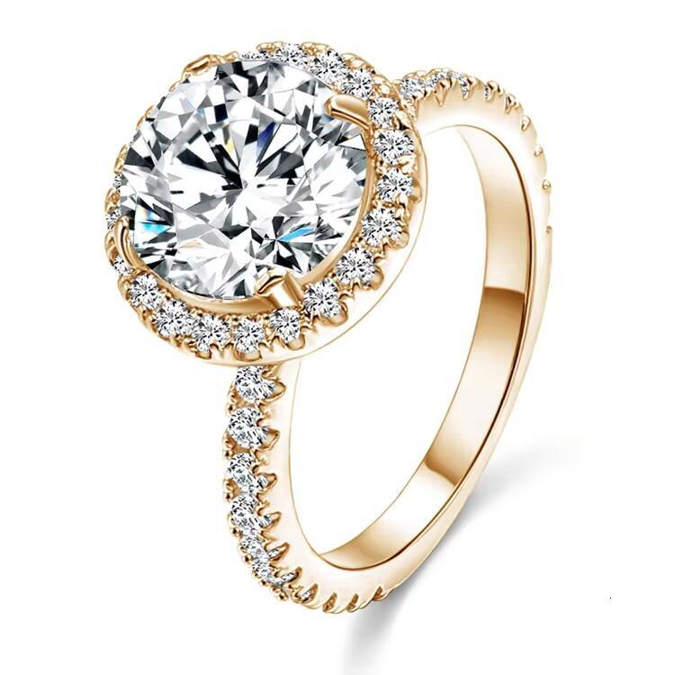 High Quality Engagement Wedding Ring Moissanite Ring Zirconia Jewelry 18k White Gold Women Diamond Rings