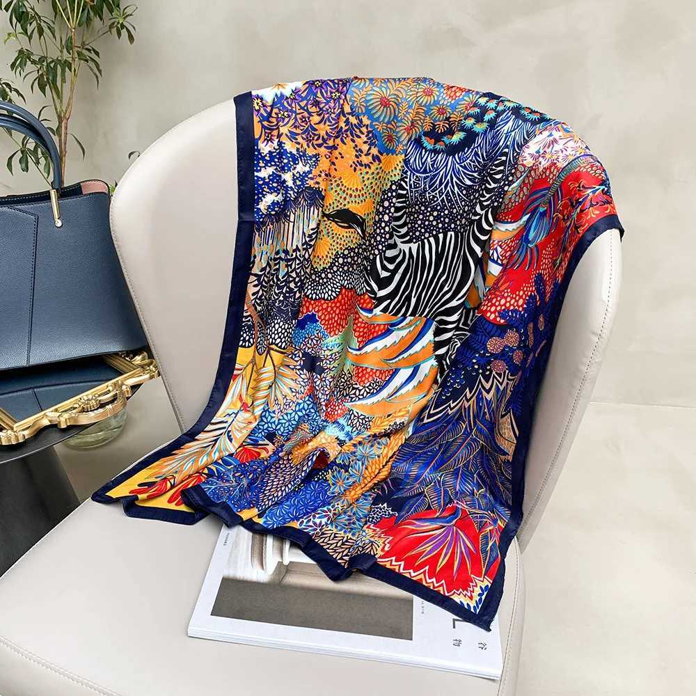 9090cm Wen Scarf Silk Feeling Hair Neck Square Brand Off band muffler Waiter Flight Attendants Handkerchief Rings wr Y251024