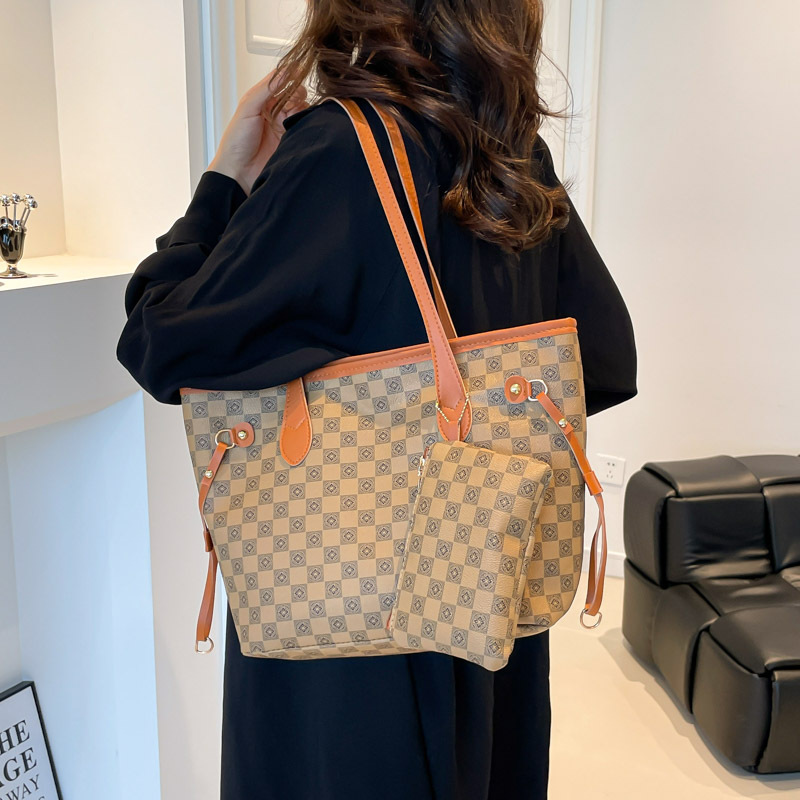 Designer free shipping Plaid tote bag women bag shoulder bag crossbody bag versatile large capacity handbag Tear-resistant