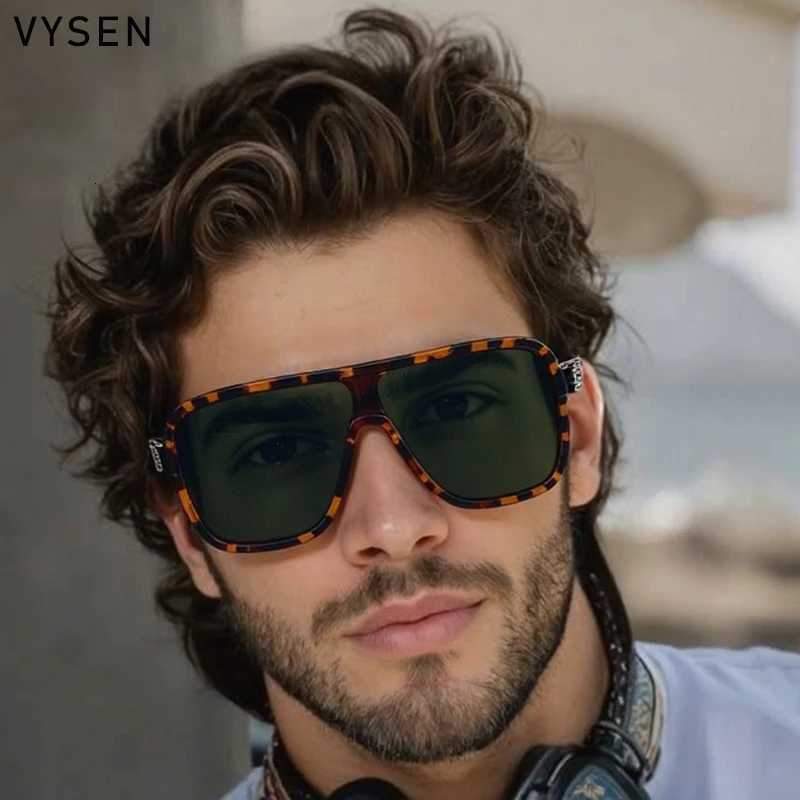 Oversized Polarized Rectangle Steampunk Sunglasses Men 2025 Luxury Brand Vintage Punk Square Shield Sun Glasses Eyewear ShadesT251024