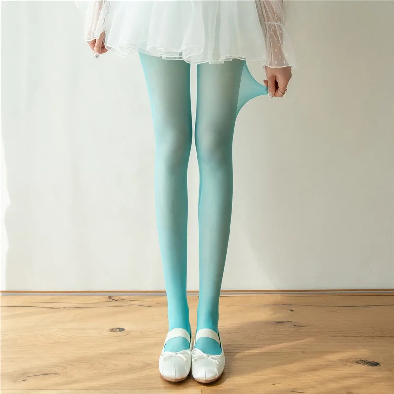 High Elastic Tights Women Fashion Candy Color Summer Spring Hosiery Female Daily Basic FreshColored Pantyhose Slim Legged Socks 251018