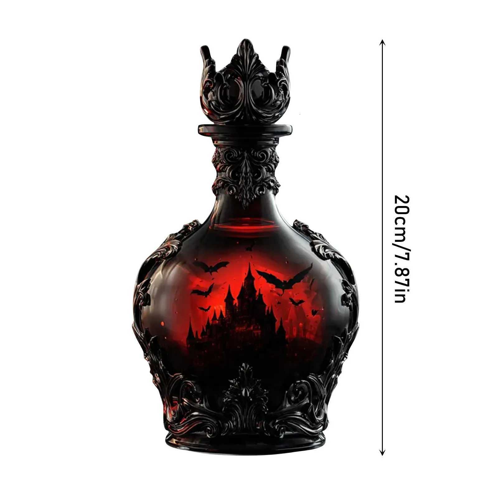 Halloween Theme Whiskey Bottle Wine Gothic Exquisite Beautif Whiskey Bottle Wine Decanter for Bar Decor Collectors Gift Y251024