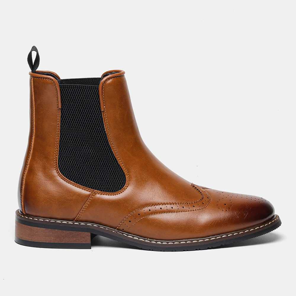 Soft Leather Men Chelsea Boots Ankle Boots Comfortable Men Boots W251024
