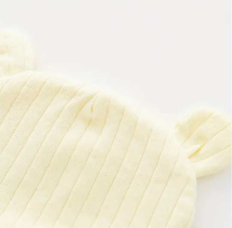 Toddler Boys Knit Beanie with Adorable Bear Ears 100 Cotton Snap Closure Winter Hat for Autumn Winter Soft Warm Cozy CapL251024