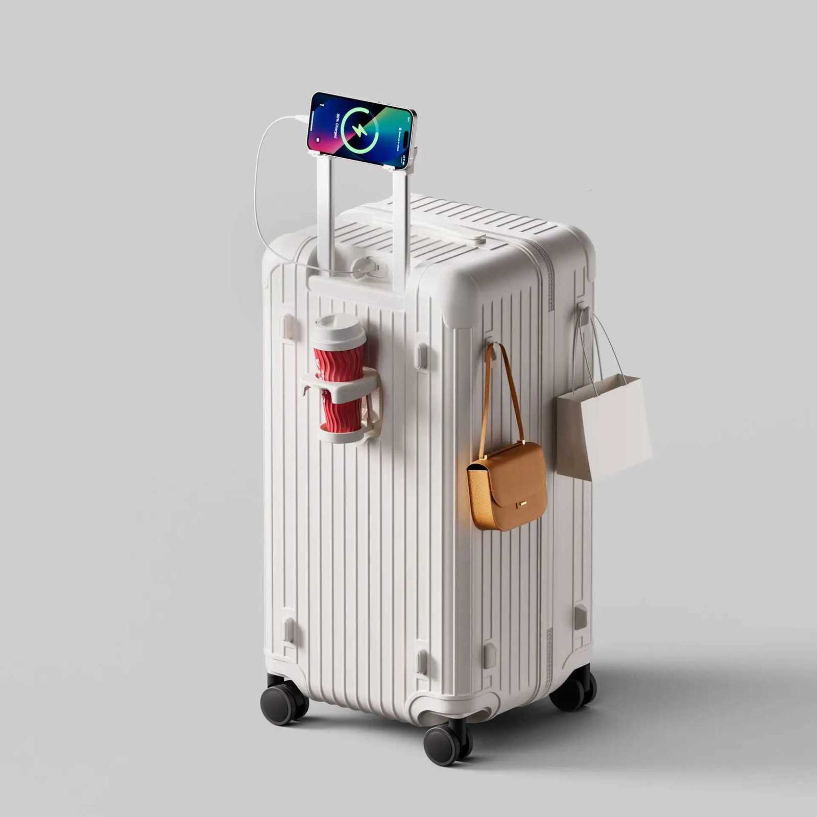 Large capacity 37 minute suitcase 30 inch travel suitcase thickened luggage compartment anti drop and explosionproof passworW251024