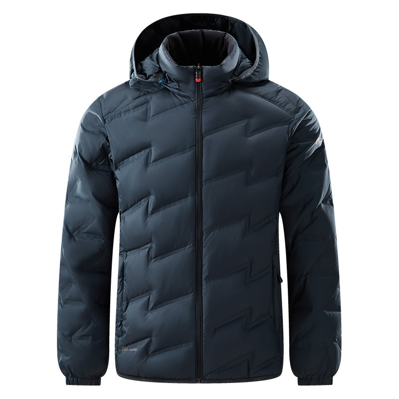 Down Jacket New Fall/Winter Couple's Thickened Hooded Warm Coat Graphene Heat-Retaining Outdoor Camping Hiking Apparel