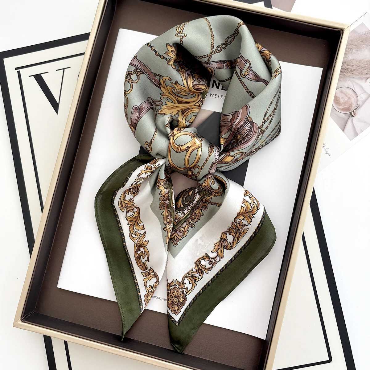 1PC Luxury Square Scarf For Women 7070cm Beach Scarf Fashion Lady Hair Head Bandana Wraps Female Neckerchief Hijab Shawl C251024