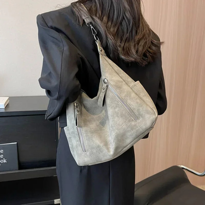 Women Crossbody Bag er Oblique Cross Single Shoulder Bag Large Capacity Handbags Retro Matte PU Leather Hobos 251023