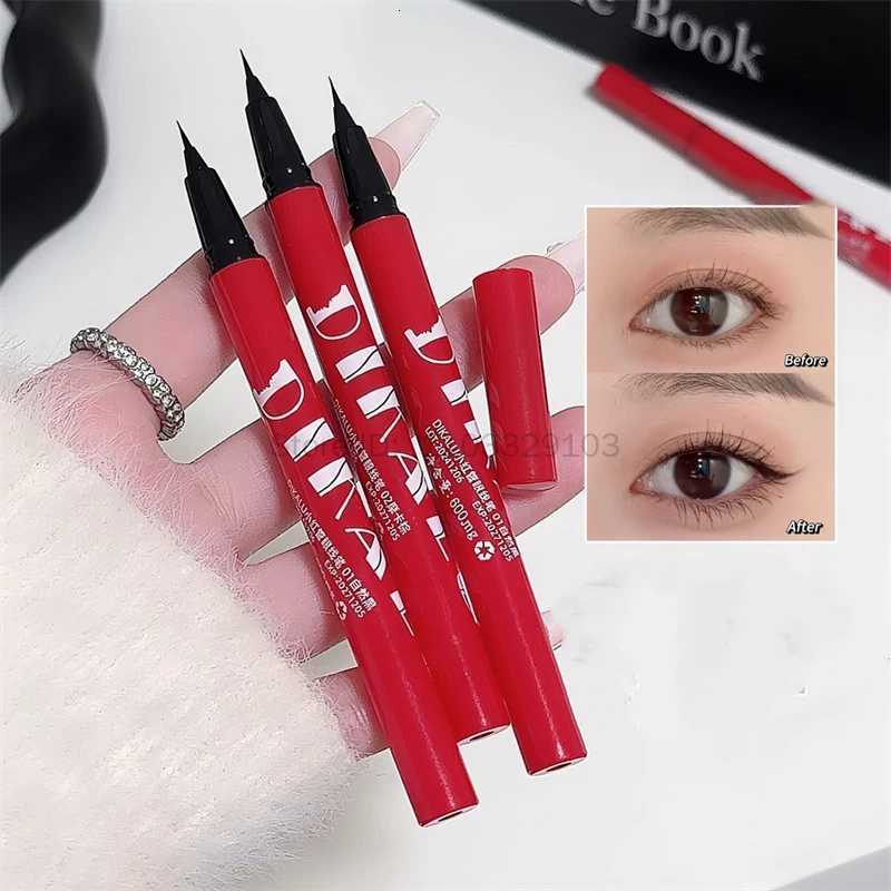 Ultrafine Liquid Eyeliner Lying Silkworm Waterproof Long Lasting Quick Dry Nonsmudging Eyeliner Natural Black Brown MakeupL251024