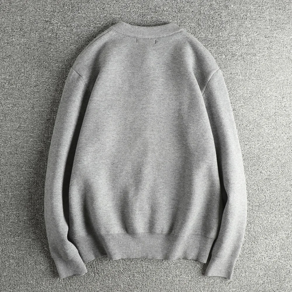 Autumn and winter trendy men women knitted sweaters comfortable round neck youth cardigan jacket 251015