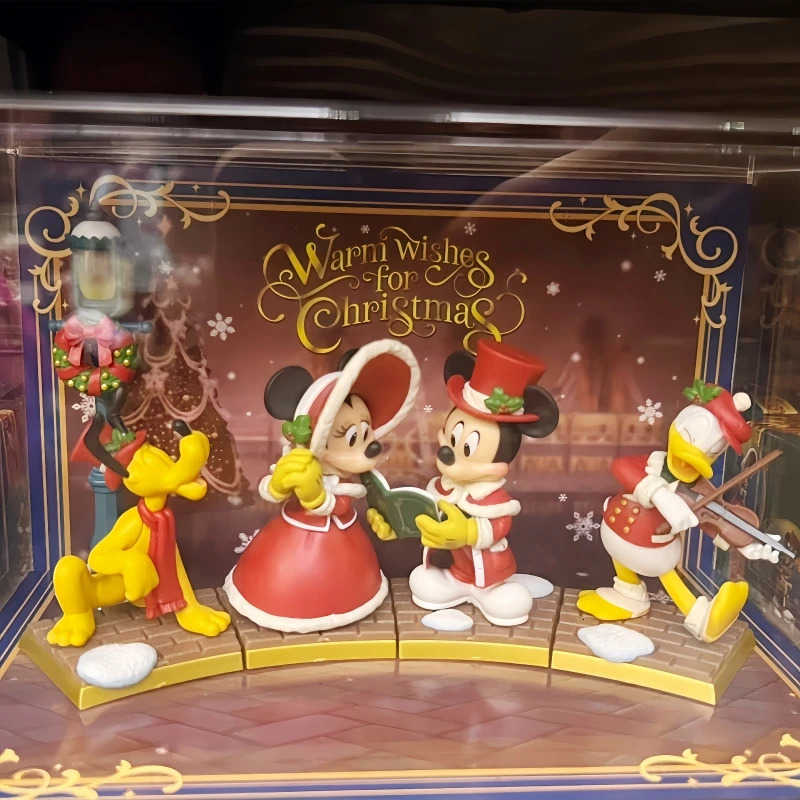 Disney Christmas Mickey Minnie plush toys collection - Adorable animated characters perfect addition to your home decor during festive times H251119